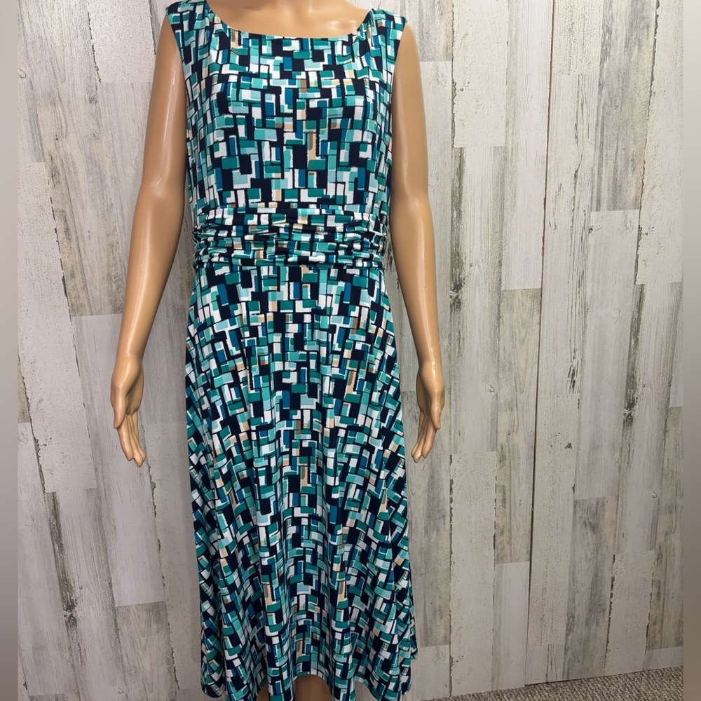 Jessica Howard Geometric Patterned Sleeveless‎ Dress